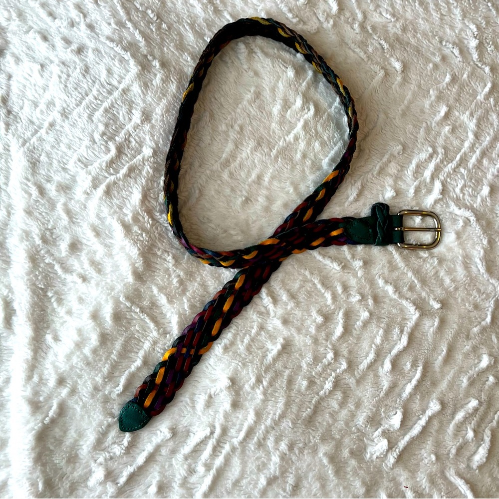 Genuine Leather braided belt- capezio. M-L